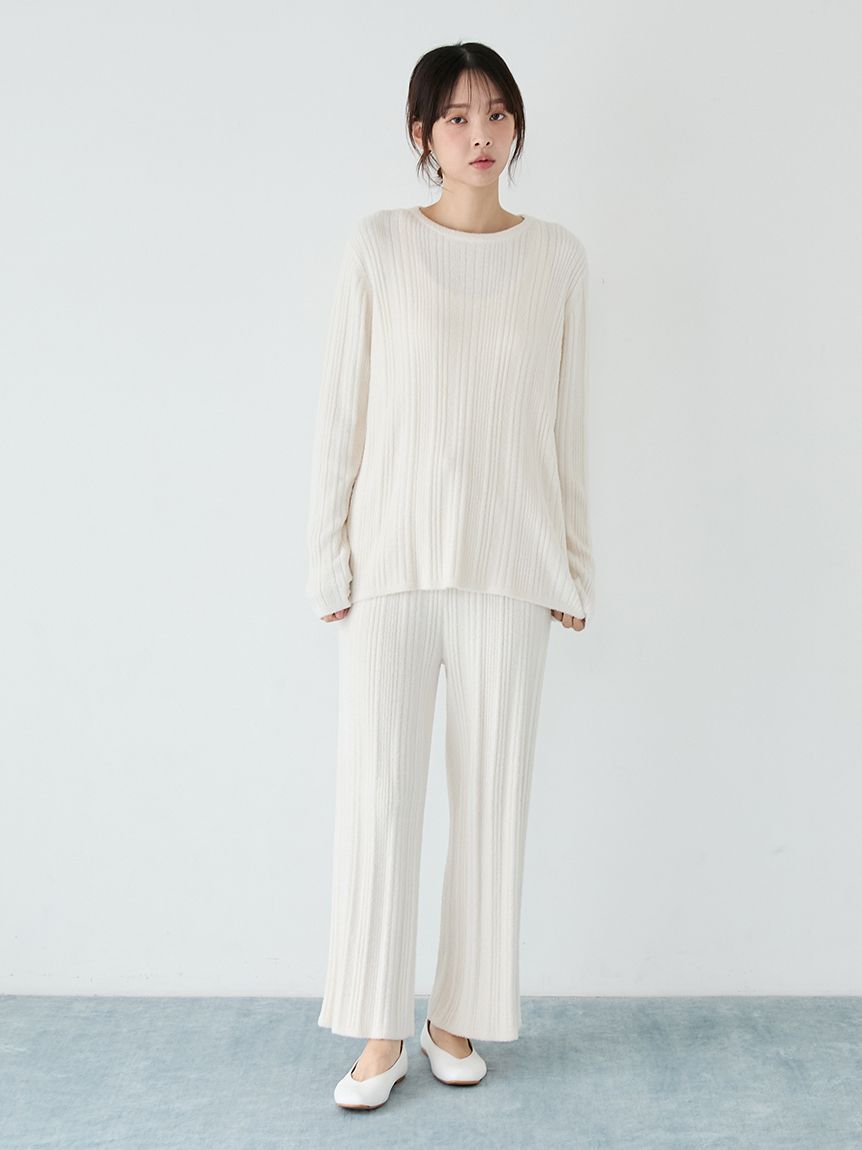 gelato pique「調温スムーズィーランダムリブプルオーバー」|ルームウェア|