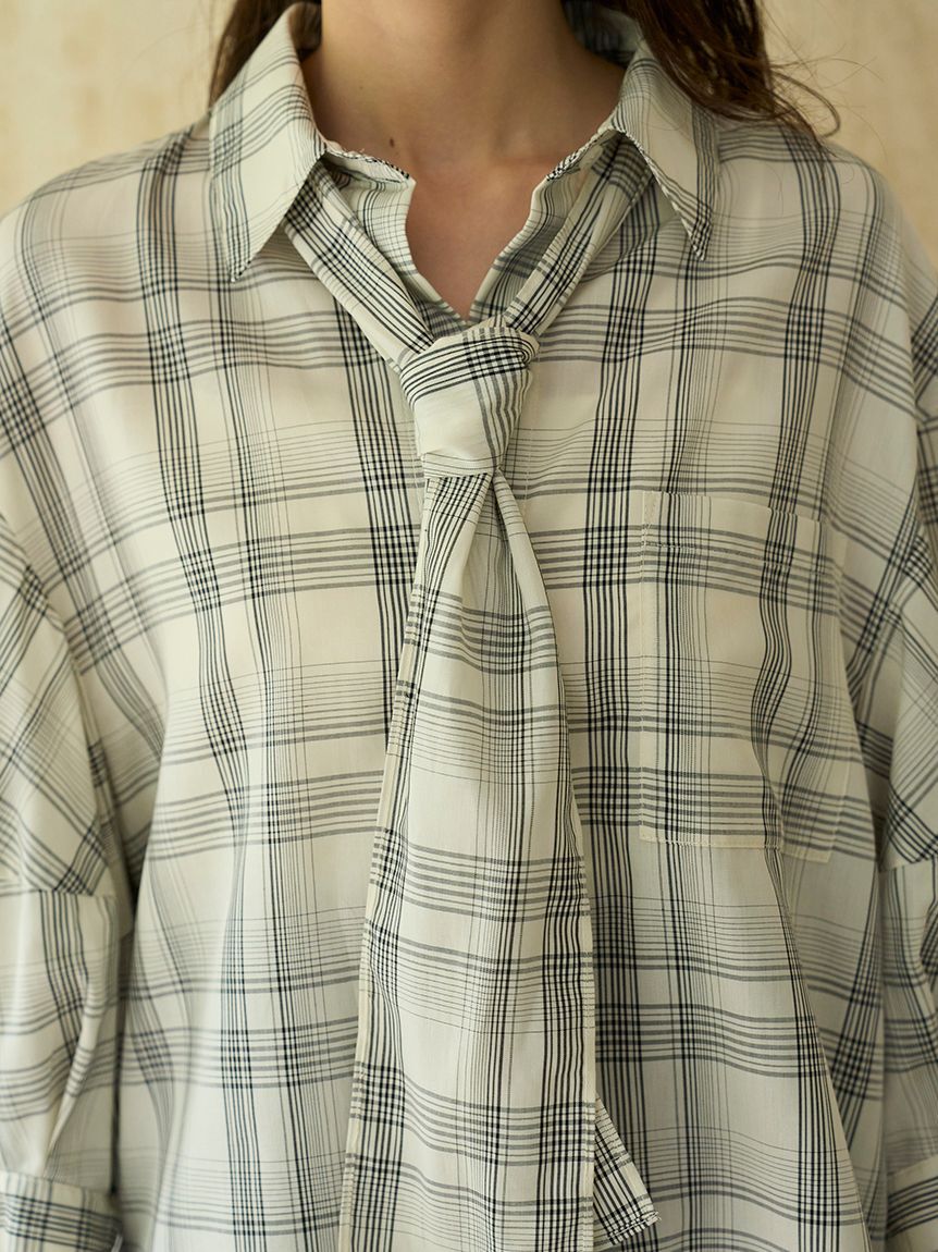 SNIDEL「タイ付きバルーンブラウス」|シャツ・ブラウス|