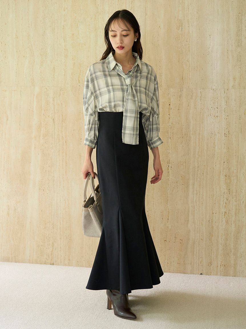 SNIDEL「タイ付きバルーンブラウス」|シャツ・ブラウス|