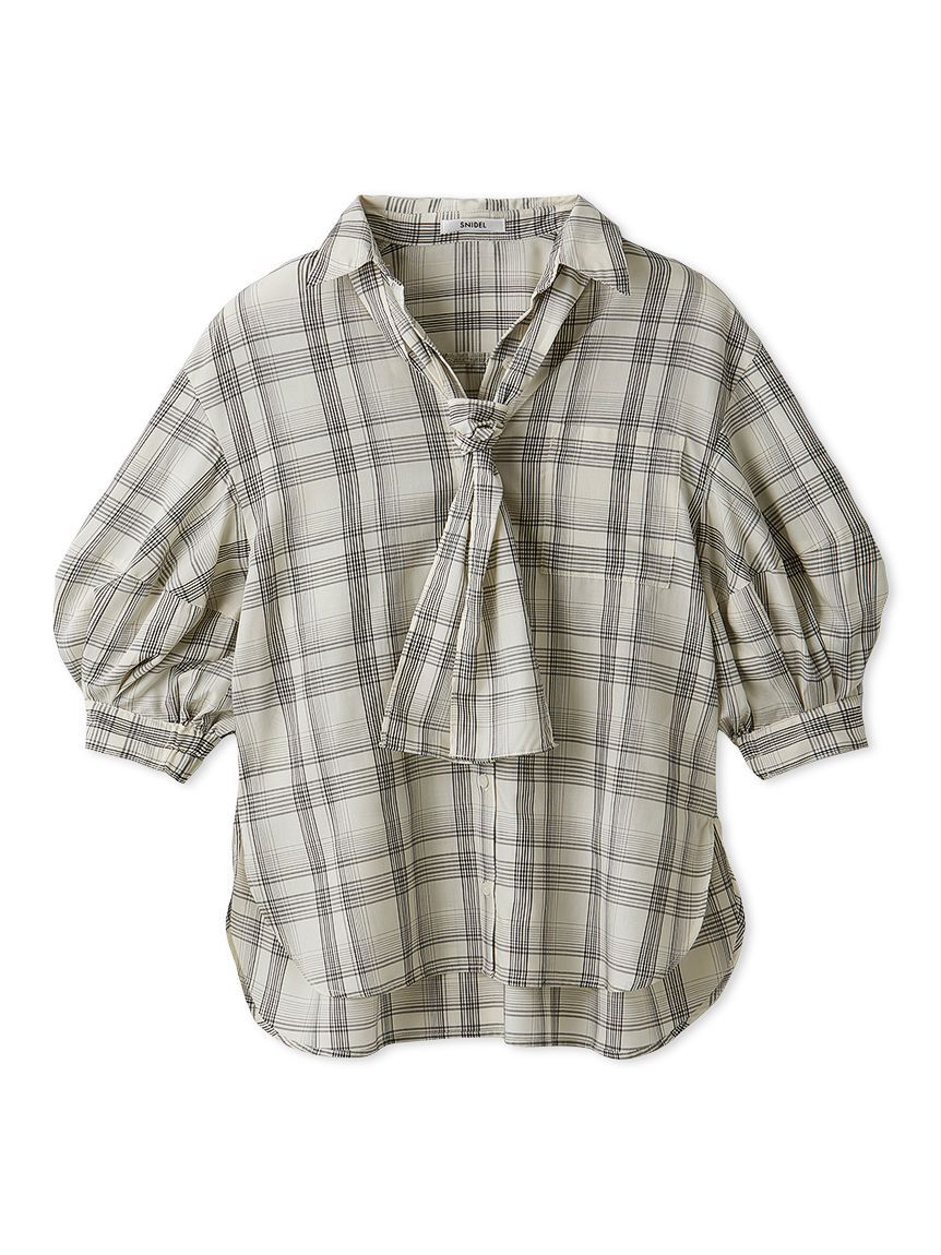 SNIDEL「タイ付きバルーンブラウス」|シャツ・ブラウス|CHECK
