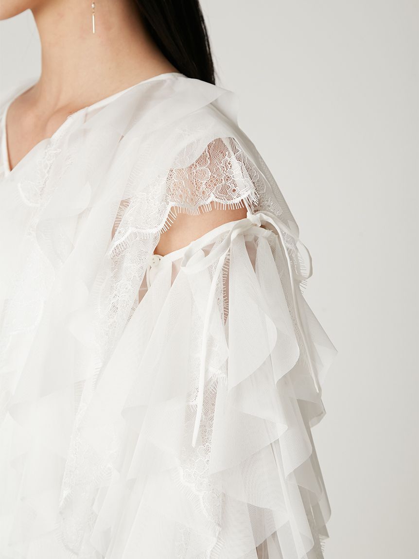 FRAY I.D「Multi wayチュールフリルブラウス」|シャツ・ブラウス|