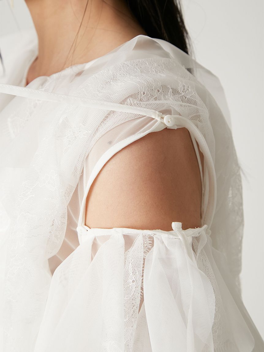 FRAY I.D「Multi wayチュールフリルブラウス」|シャツ・ブラウス|