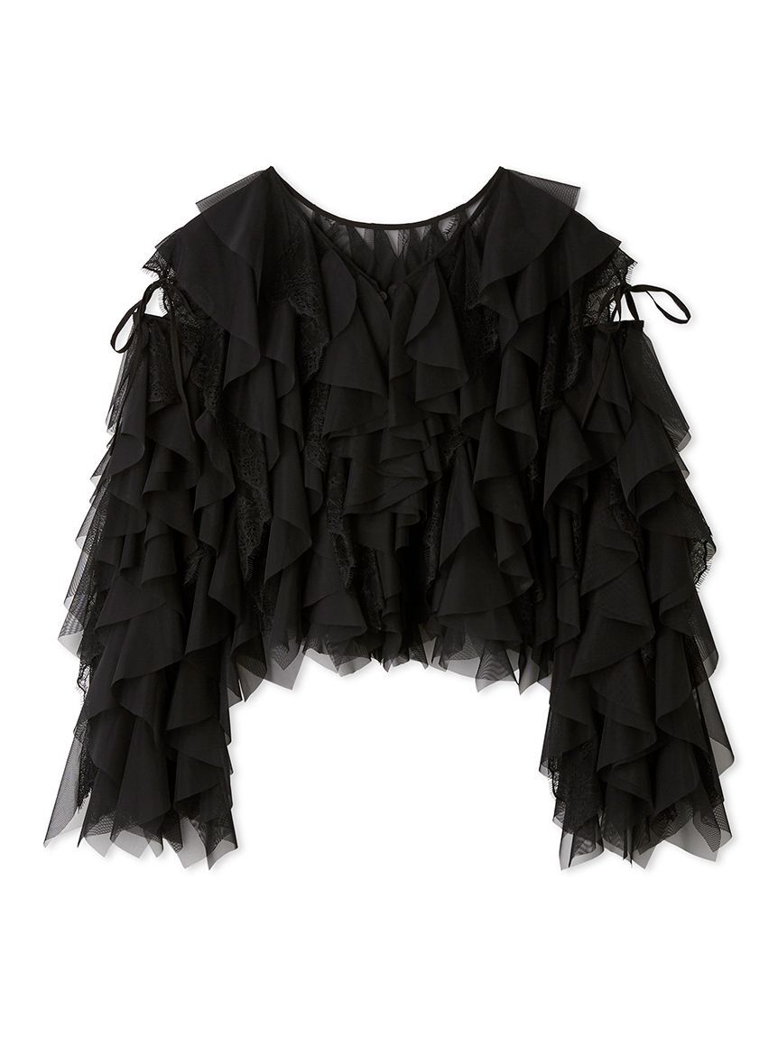 FRAY I.D「Multi wayチュールフリルブラウス」|シャツ・ブラウス|