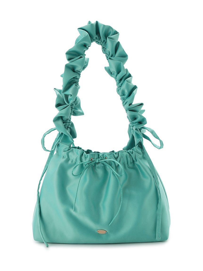 LILY BROWN Lingerie「【LILY BROWN Lingerie】サテンギャザーバケットバッグ」|ハンドバッグ|