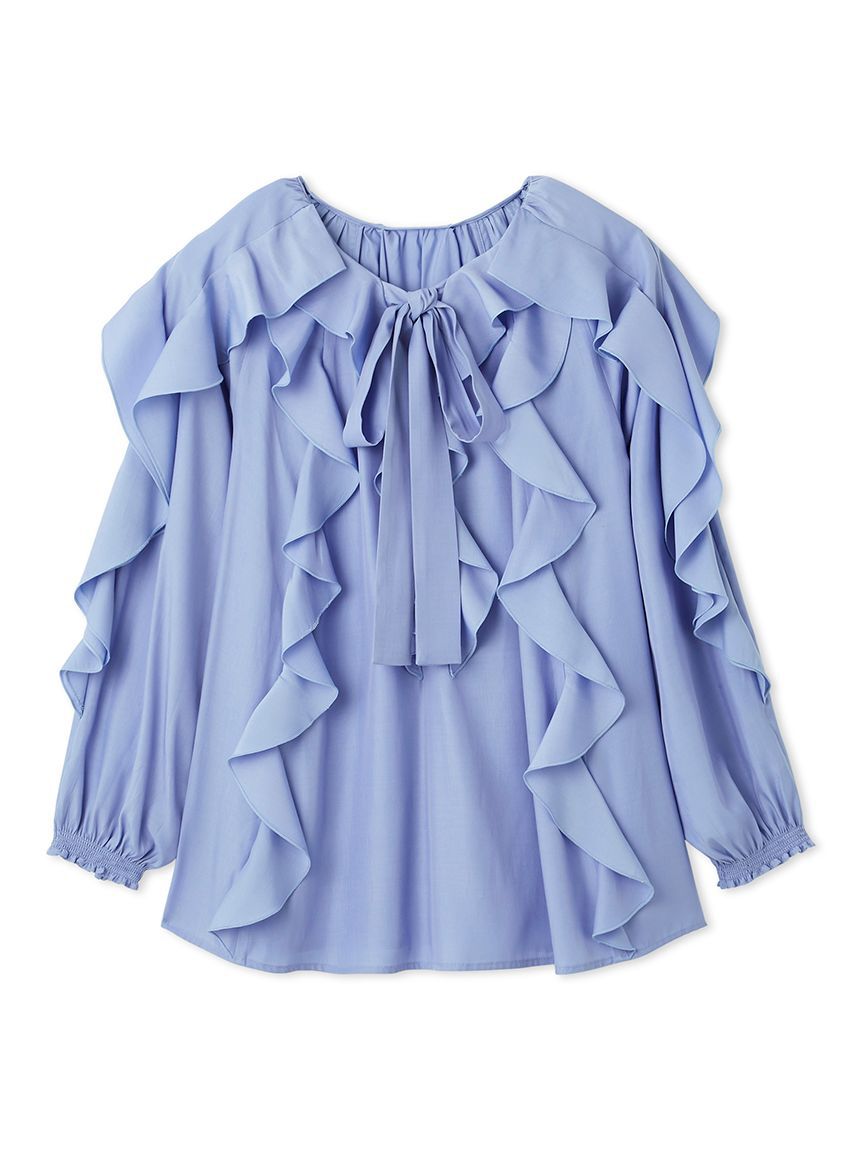 CELFORD「ラッフルブラウス」|シャツ・ブラウス|SAX