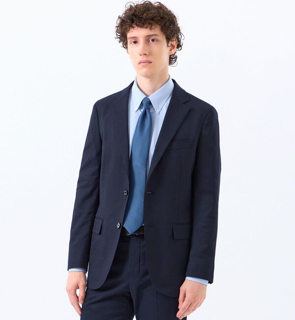 MACKINTOSH PHILOSOPHY「トロッター ジャケット #000（ナンバーゼロ）バーズアイストレッチ リサイクル」|テーラードジャケット|ネイビー