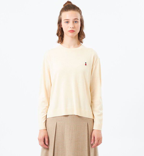 MACKINTOSH PHILOSOPHY「【WEB&一部店舗限定】バッキンガムベア ワッペンクルーネックニット」|ニット・セーター|