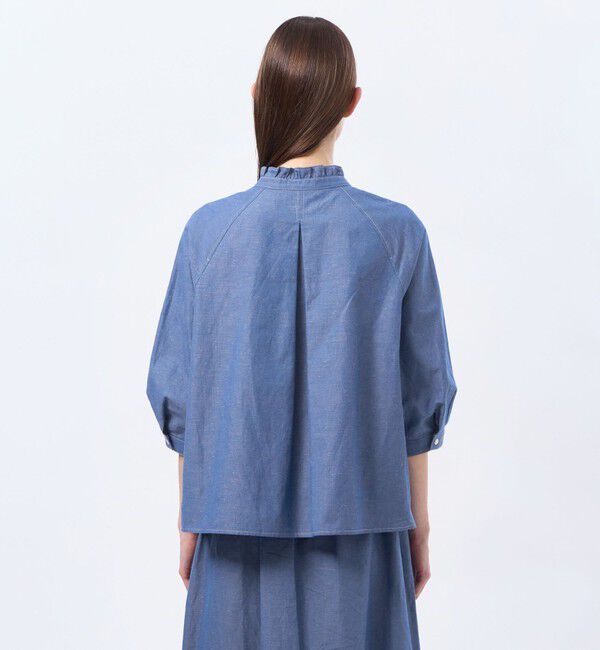 MACKINTOSH PHILOSOPHY「ハケメコットンリネンフリルカラーブラウス」|シャツ・ブラウス|