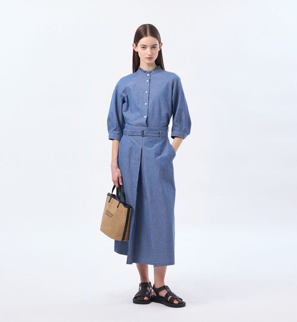 MACKINTOSH PHILOSOPHY「ハケメコットンリネンフリルカラーブラウス」|シャツ・ブラウス|