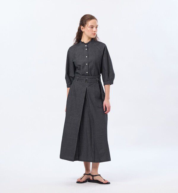 MACKINTOSH PHILOSOPHY「ハケメコットンリネンフリルカラーブラウス」|シャツ・ブラウス|