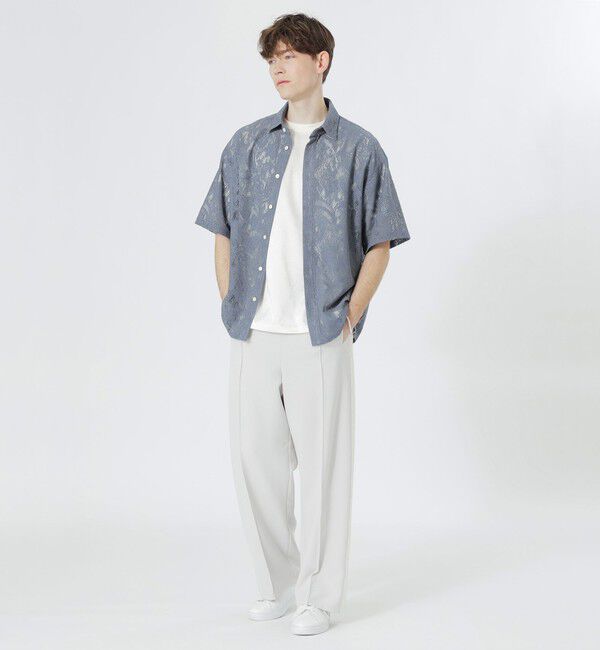  「ペイズリーレースショートスリーブシャツ」|シャツ・ブラウス|