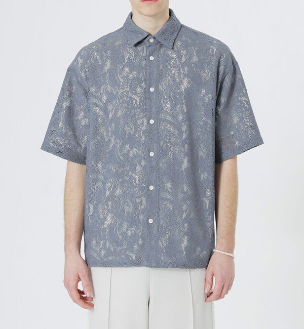  「ペイズリーレースショートスリーブシャツ」|シャツ・ブラウス|