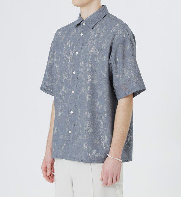  「ペイズリーレースショートスリーブシャツ」|シャツ・ブラウス|