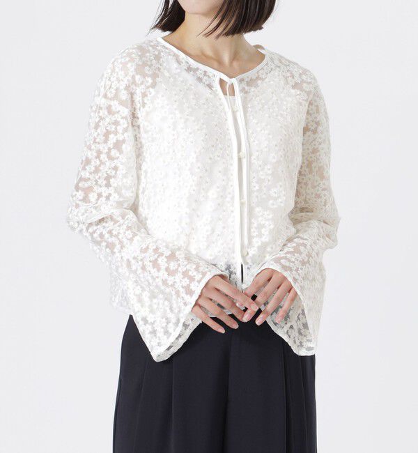  「フラワーチュールレースブラウス」|シャツ・ブラウス|