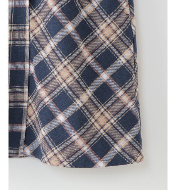 ikka kids「【キッズ】ベルト付きチェックドッキングワンピース（100~160cm）」|スカート|