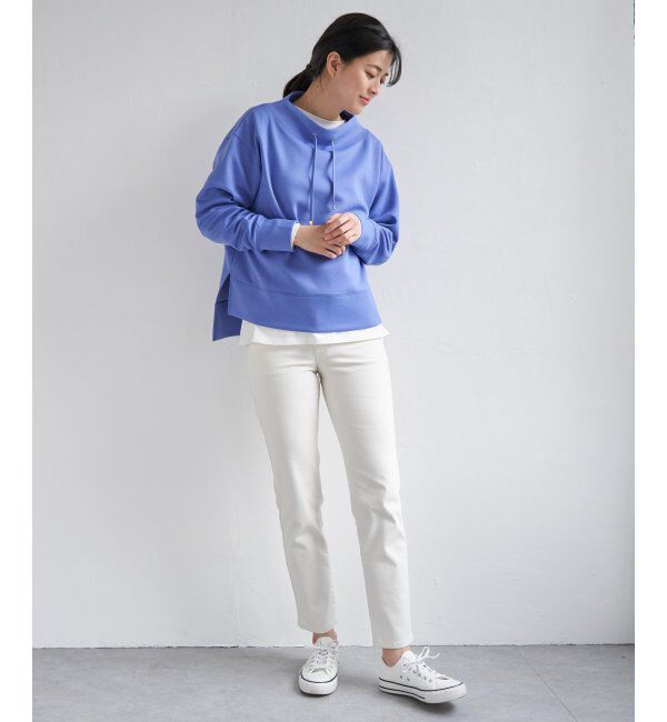 ikka「ダンボールニットスピンドルプルオーバー」|パーカー|