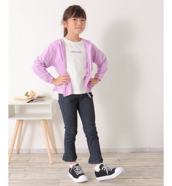 ikka kids「速乾UVカットペプラムZIPパーカー（120~160cm）」|Tシャツ・カットソー|