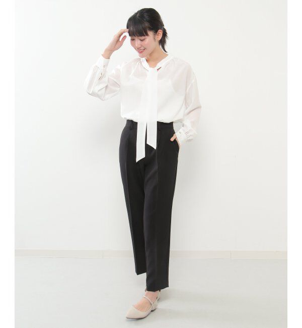 IKKA LOUNGE「【洗濯機で洗える】前後2WAYタイブラウス」|シャツ・ブラウス|