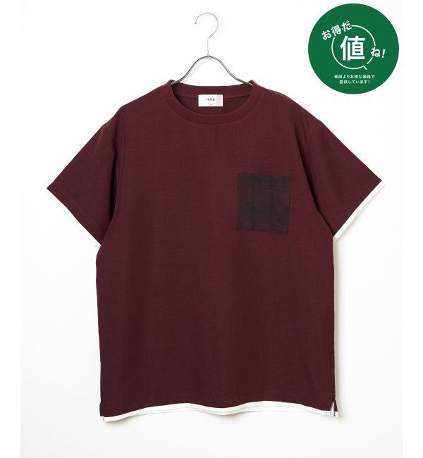 ikka「イージーケアリネンライクシャツＴ」|シャツ・ブラウス|ワイン