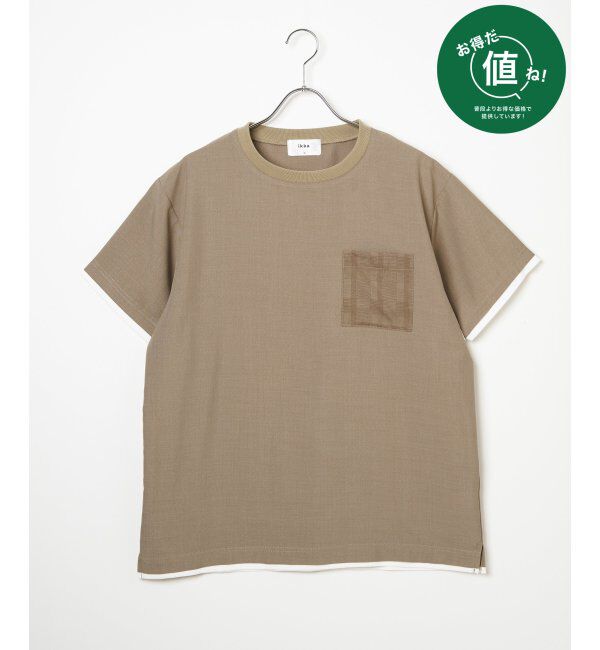 ikka「イージーケアリネンライクシャツＴ」|シャツ・ブラウス|ベージュ