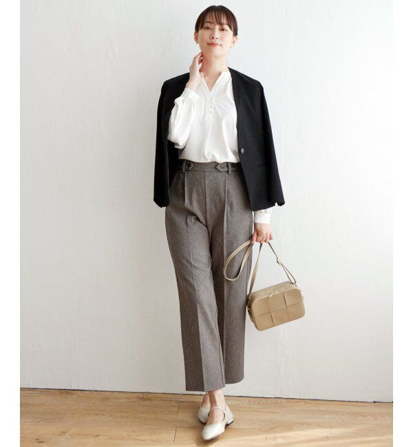 IKKA LOUNGE「クルミボタンスキッパーブラウス」|シャツ・ブラウス|