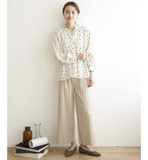 IKKA LOUNGE「クルミボタンスキッパーブラウス」|シャツ・ブラウス|