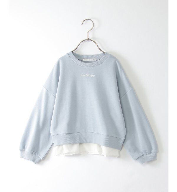 ikka kids「裾シフォンレイヤード裏毛プルオーバー（120~160cm）」|Tシャツ・カットソー|