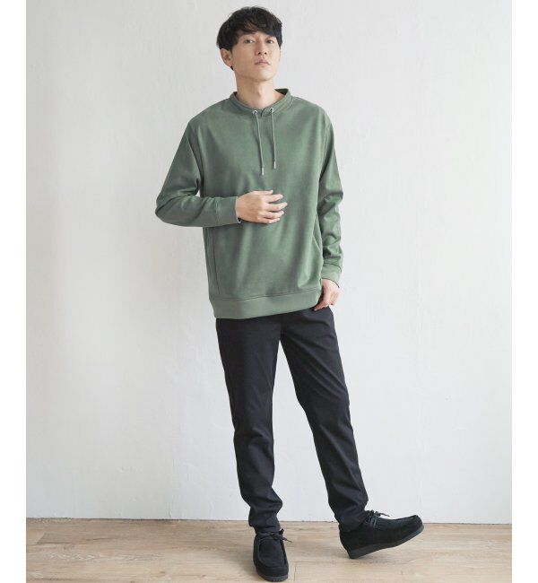 ikka「【抗菌防臭／吸水速乾】清潔フェイクスエードルーイカラー」|パーカー|