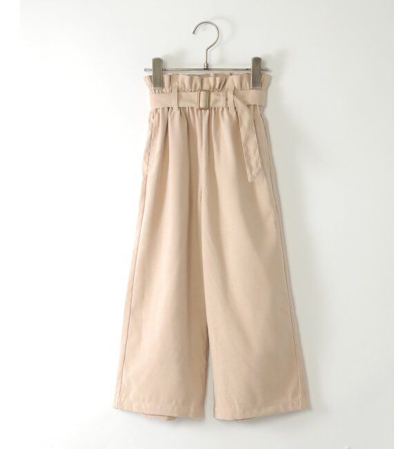 ikka kids「ベルト付きワイドパンツ（120~160cm）」|その他|ベージュ