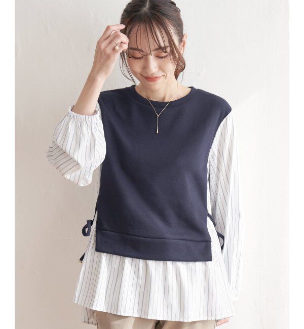 ikka「袖切り替えレーヤードチュニック」|その他|