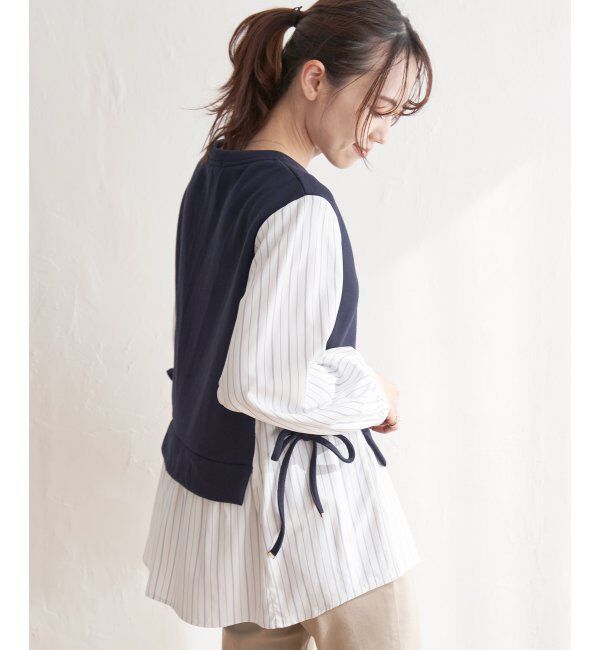 ikka「袖切り替えレーヤードチュニック」|その他|