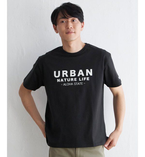 ikka「URBAN NATURE LIFE アーバンネイチャーライフ プリントTシャツ」|Tシャツ・カットソー|ブラック