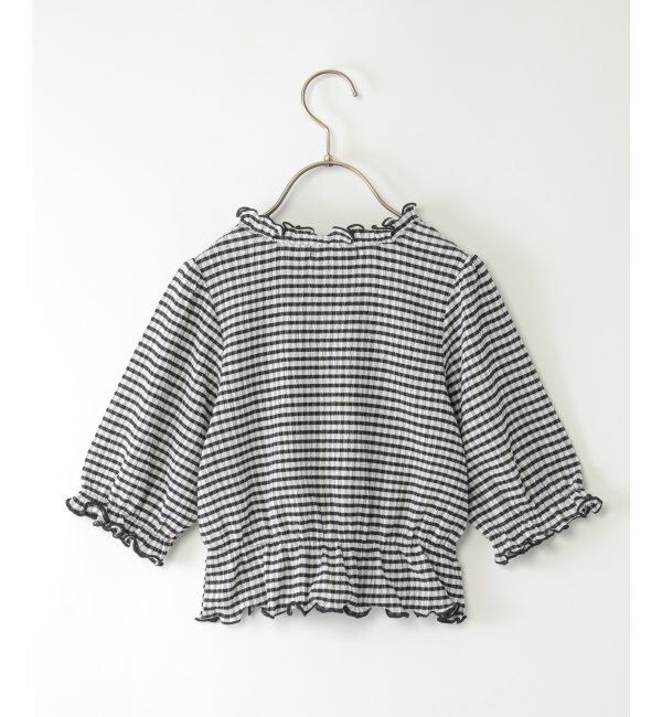 ikka kids「【親子おそろい】ブラウスライク襟フリルプルオーバー（120~160cm）」|Tシャツ・カットソー|