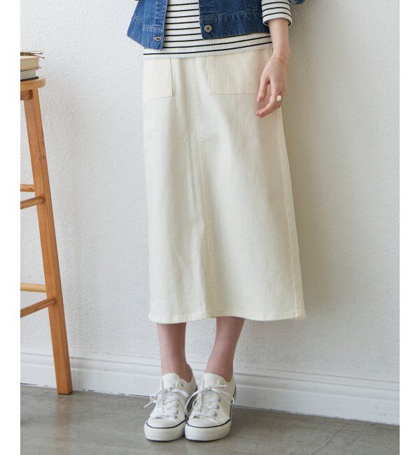 ikka「デニムIラインスカート」|スカート|