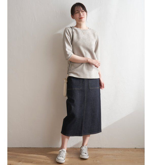 ikka「デニムIラインスカート」|スカート|