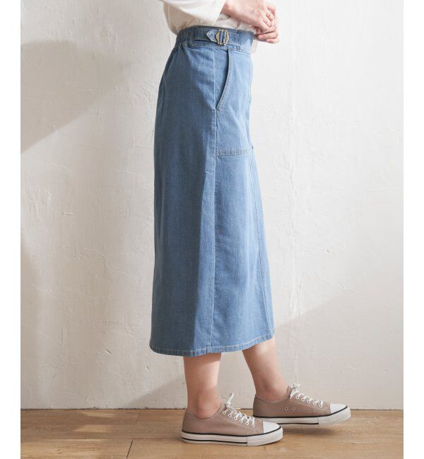 ikka「デニムIラインスカート」|スカート|