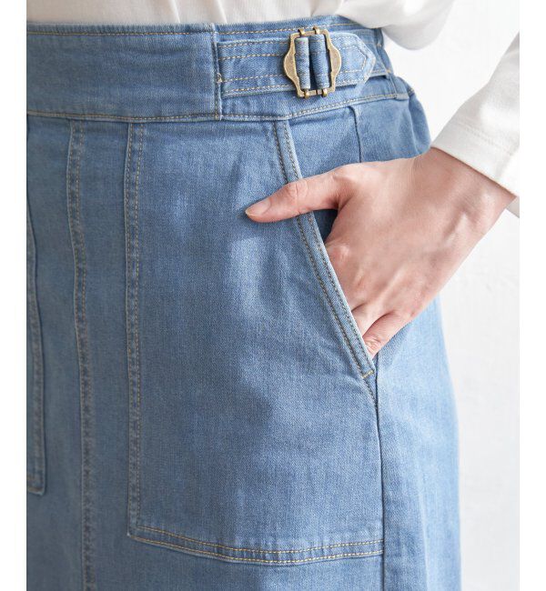 ikka「デニムIラインスカート」|スカート|