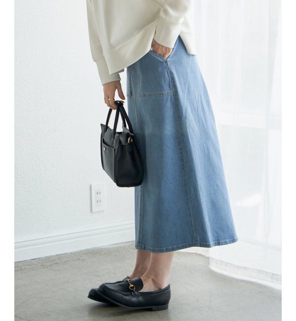 ikka「デニムIラインスカート」|スカート|