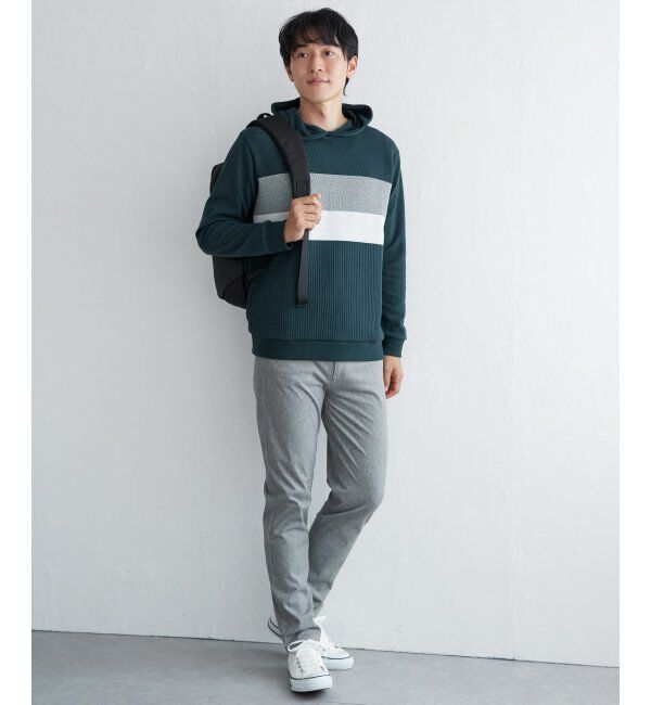 ikka「ブロックスジャカードパーカー」|パーカー|