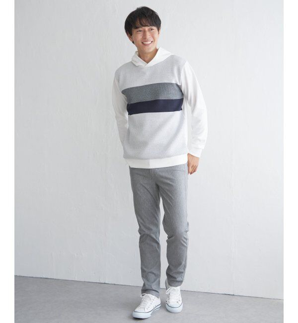 ikka「ブロックスジャカードパーカー」|パーカー|