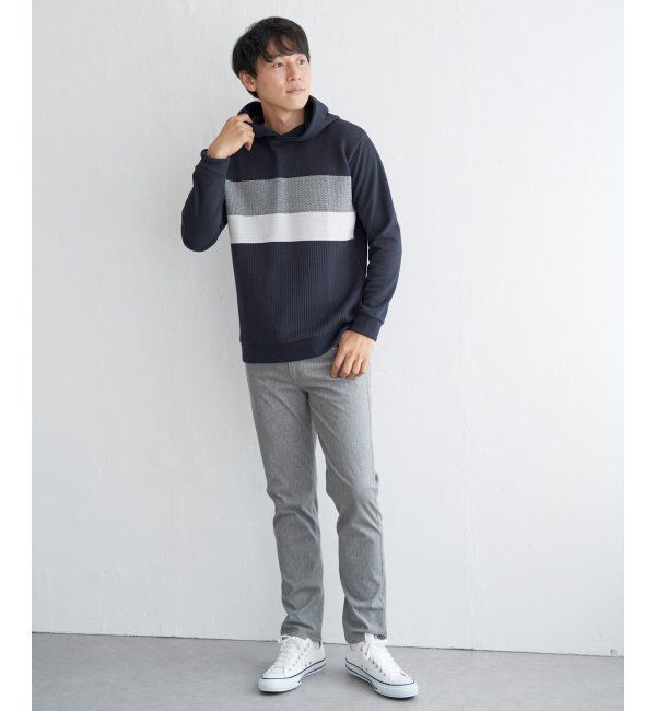 ikka「ブロックスジャカードパーカー」|パーカー|