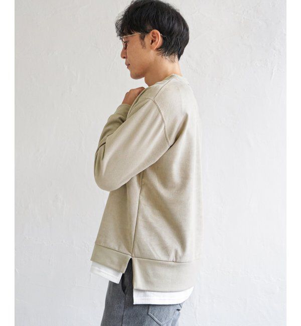 ikka「GOKU楽 フェイクスエードレイヤード」|パーカー|