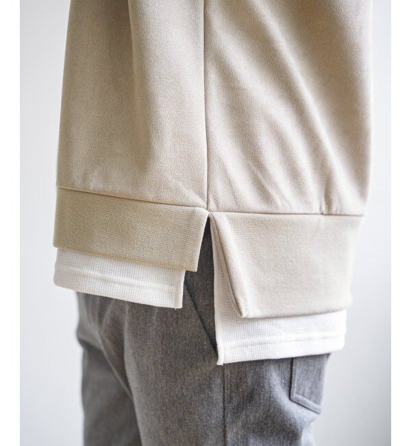 ikka「GOKU楽 フェイクスエードレイヤード」|パーカー|