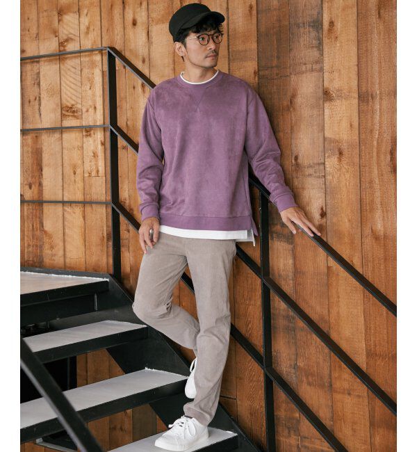 ikka「GOKU楽 フェイクスエードレイヤード」|パーカー|