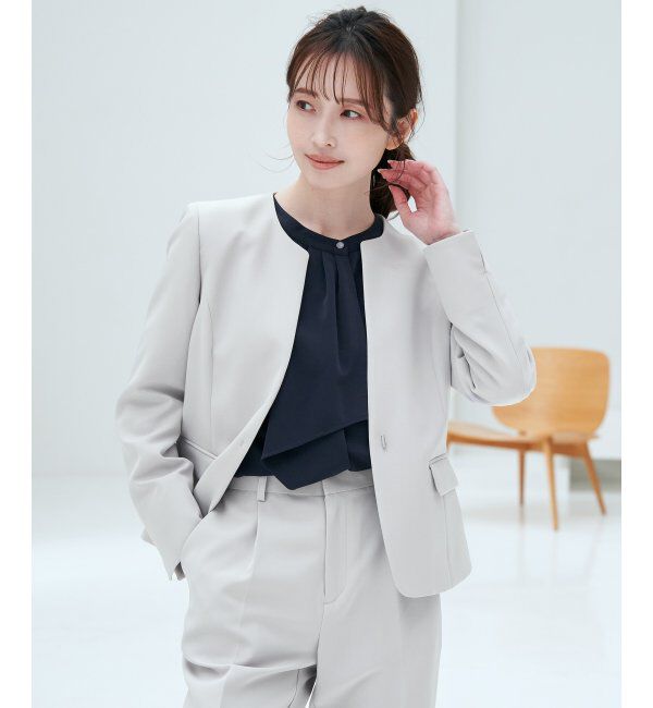 IKKA LOUNGE「ウォッシャブルキーネックジャケット」|その他|