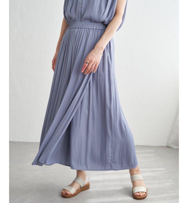 ikka「【セットアップ対応】カッセンボリュームラップスカーチョ」|その他|ブルー