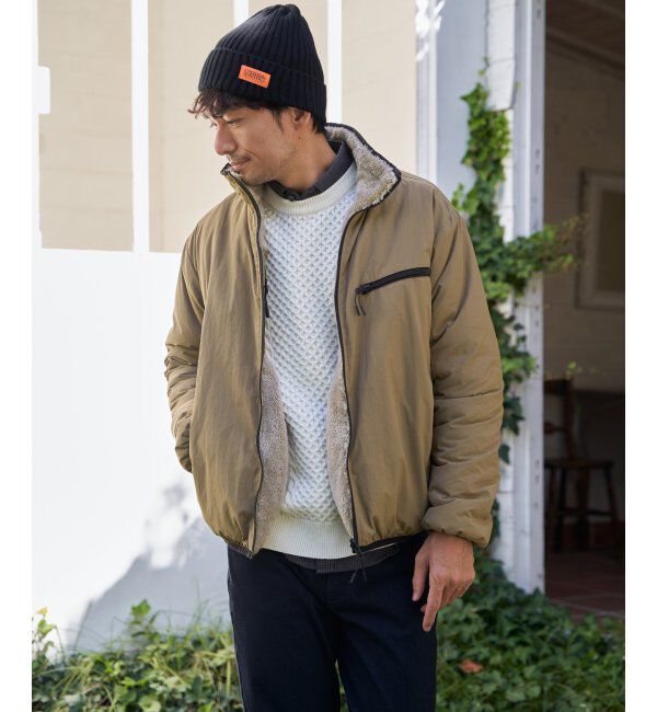 ikka「リバーシブルナイロンフリースブルゾン」|ブルゾン・スタジャン|