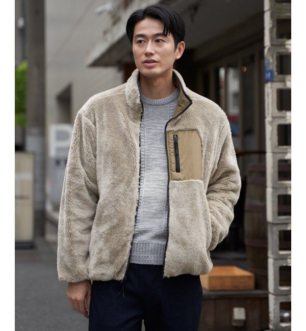 ikka「リバーシブルナイロンフリースブルゾン」|ブルゾン・スタジャン|