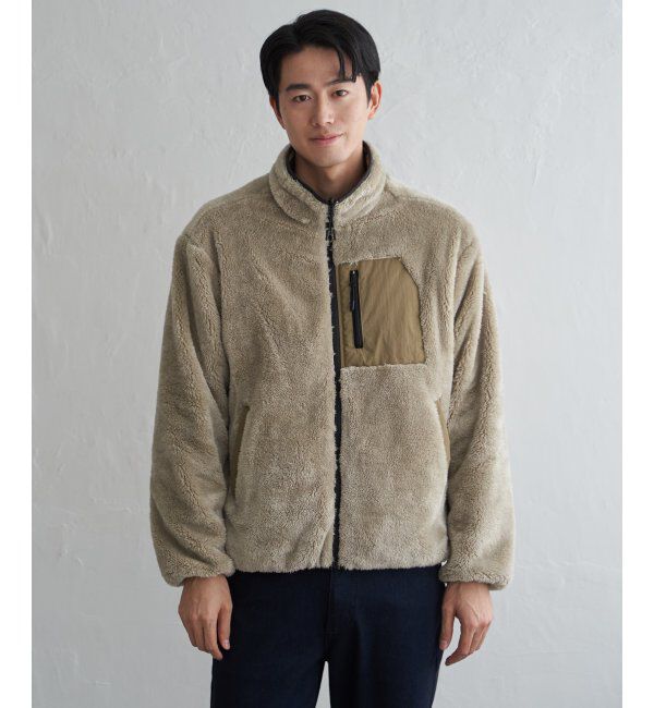 ikka「リバーシブルナイロンフリースブルゾン」|ブルゾン・スタジャン|