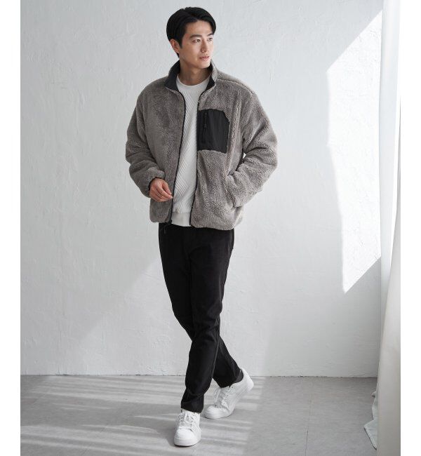 ikka「リバーシブルナイロンフリースブルゾン」|ブルゾン・スタジャン|